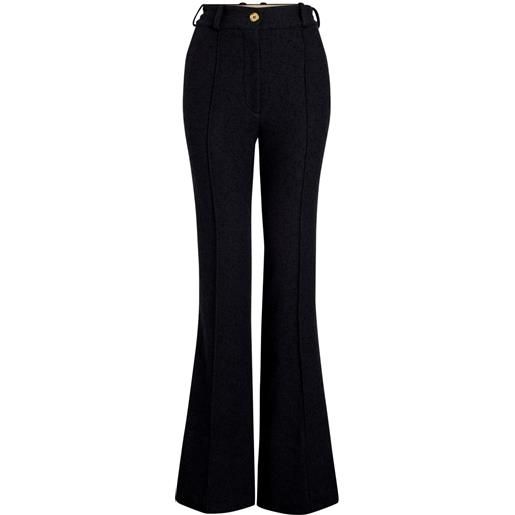 Patou pantaloni svasati in tweed - nero