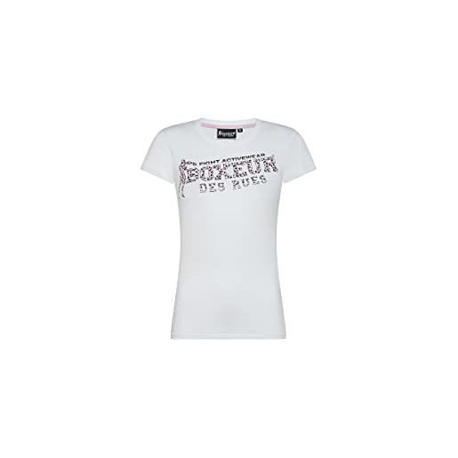 BOXEUR DES RUES - front logo round neck tshirt, donna, bianco, s