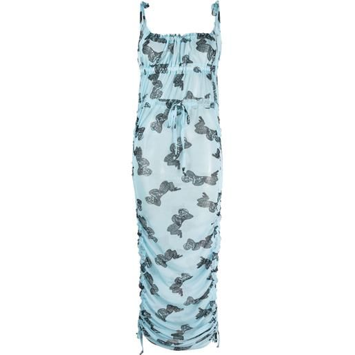 Charles Jeffrey Loverboy abito con stampa grafica - blu