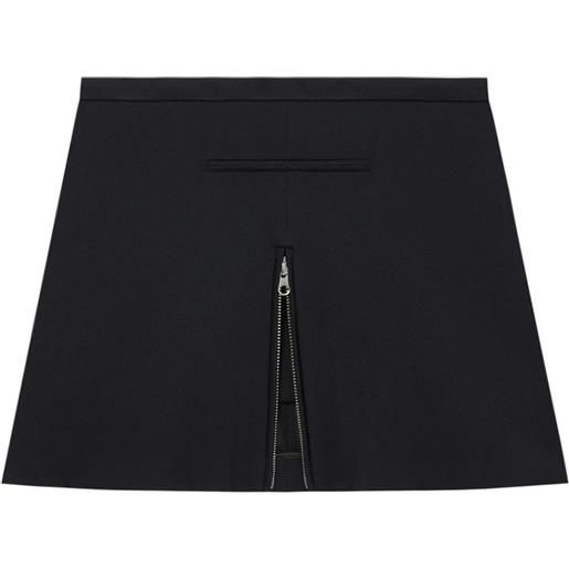 Courrèges minigonna con zip - nero