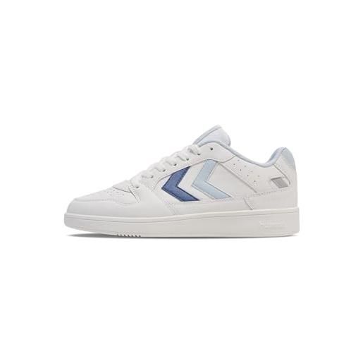 hummel st. Power play wmns, scarpe da ginnastica donna, white ballad blue, 37 eu