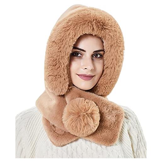 YEKEYI donne inverno sciarpa cappello testa più caldo per snow boarding maglia cappello da sci passamontagna maglia skull cap beanie hat, khaki, 7125