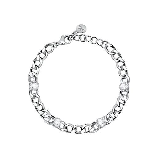 Morellato poetica bracciale donna in acciaio, cristalli, idea regalo maestra - sauz29