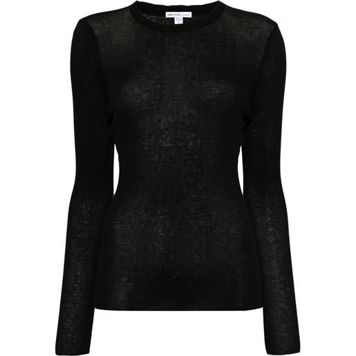 James Perse top in misto cashmere - nero