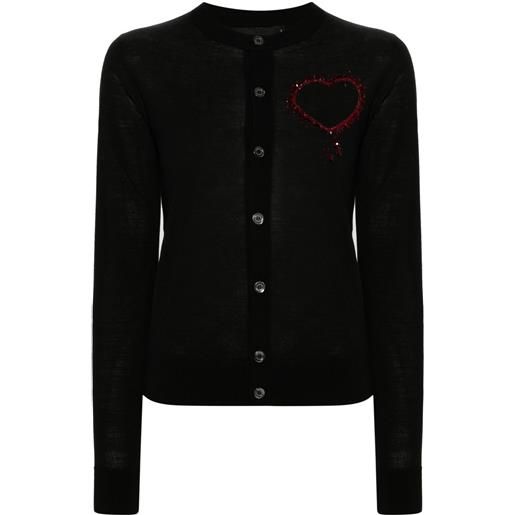 DSQUARED2 cardigan con decorazione - nero
