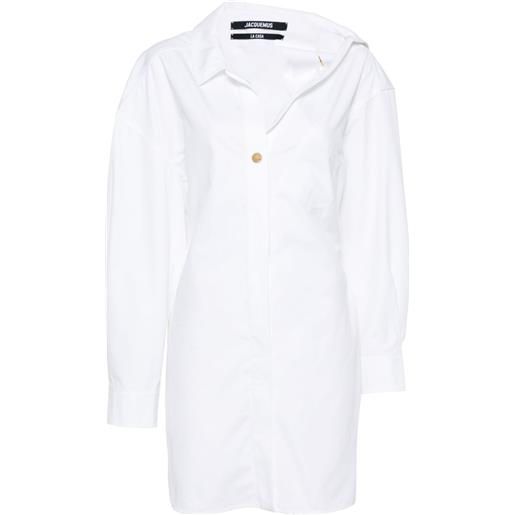 Jacquemus abito la mini robe corto - bianco