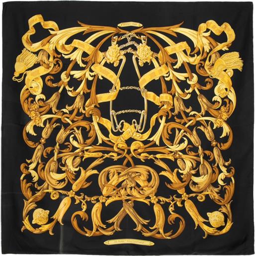 Hermès Pre-Owned - foulard le mors a la conetable - donna - seta - taglia unica - nero