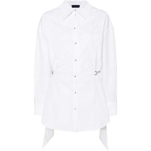 Mugler chemisier con catena - bianco