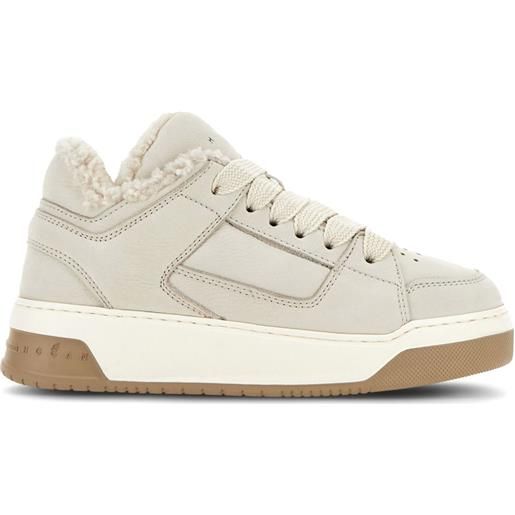 Hogan sneakers h667 in pelle - toni neutri