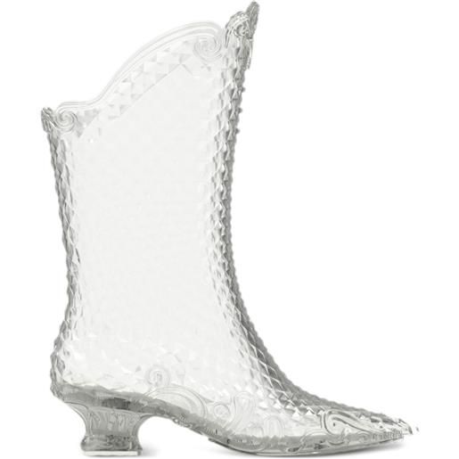 Y/Project x melissa stivali a punta - bianco