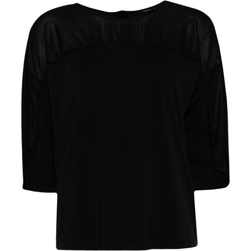 Transit blusa con maniche a 3/4 - nero