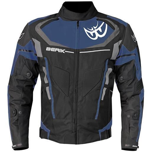 Berik giubbotto moto tessuto tecnico Berik 2.0 nj-223318 nero blu