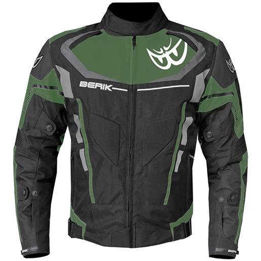 Berik giubbotto moto tessuto tecnico Berik 2.0 nj-223318 nero verd