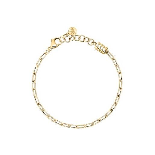 Morellato bracciale donna in acciaio dorato, catena, collezione drops - scz1328