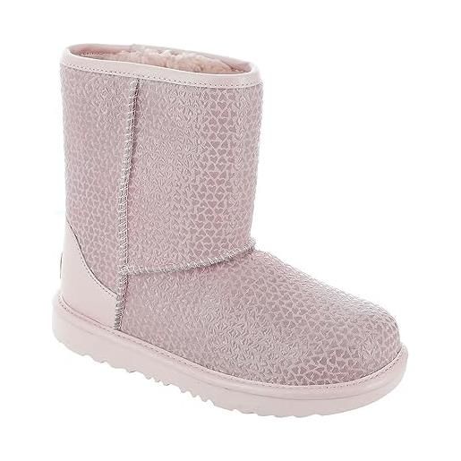 UGG classic ii gel hearts, stivale classico unisex - bambini e ragazzi, rosa, 38 eu