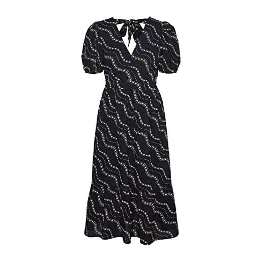VERO MODA vmmoni anglaise 2/4 calf dress aop wvn vestito, navy blazer/aop: moni, m da donna