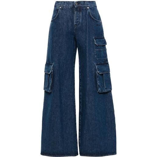Off-White jeans a gamba ampia - blu