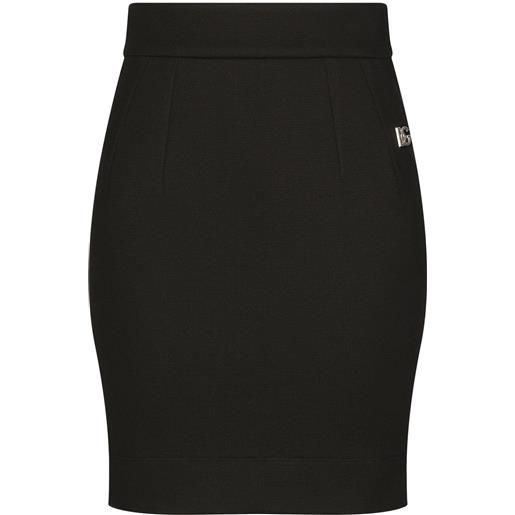 Dolce & Gabbana minigonna milano con logo dg - nero