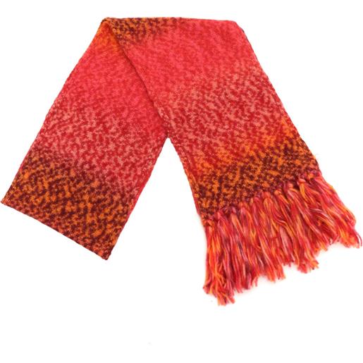 Kangra Cashmere sciarpa con frangia effetto stampato