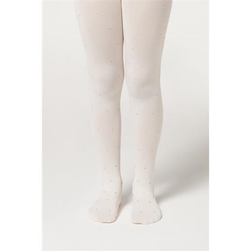 Calzedonia collant coprenti con glitter bambina bianco