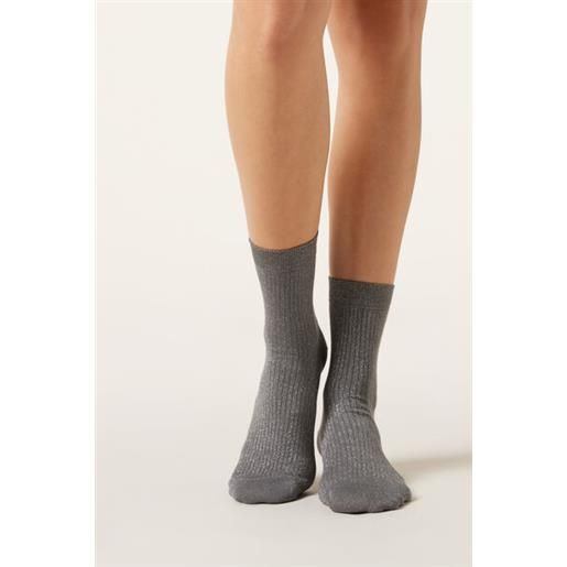 Calzedonia calzini a costine glitter grigio