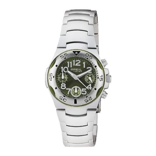Breil orologio ragazzi ice quadrante mono-colore verde movimento cronografo quarzo e bracciale alluminio argento ew0211