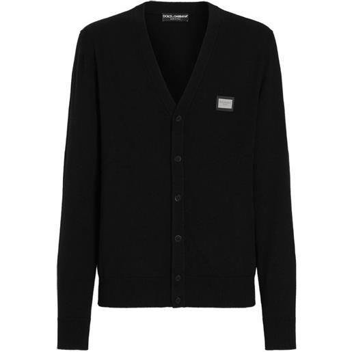 Dolce & Gabbana cardigan con logo - nero