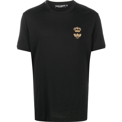 Dolce & Gabbana t-shirt con ricamo - nero
