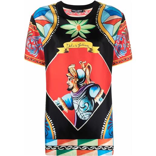 Dolce & Gabbana t-shirt carretto con stampa - rosso