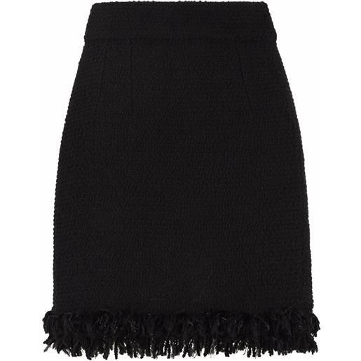 Dolce & Gabbana minigonna con frange - nero