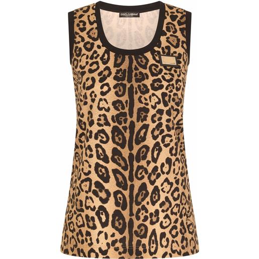 Dolce & Gabbana top con stampa - marrone