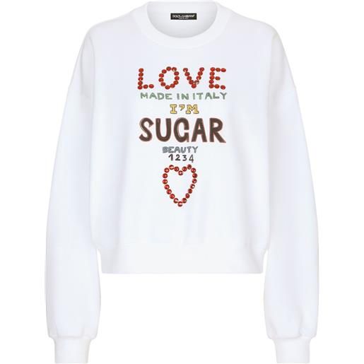 Dolce & Gabbana felpa con decorazione - bianco