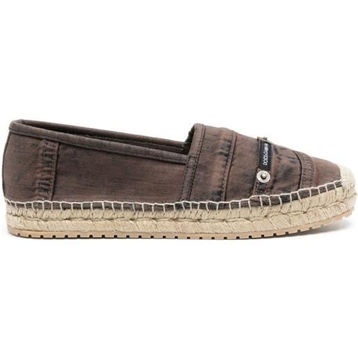 Dolce & Gabbana espadrilles denim - marrone