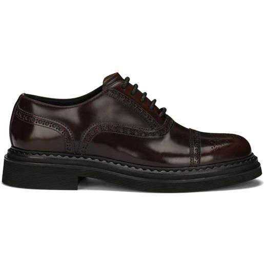 Dolce & Gabbana derby francesina in pelle - marrone