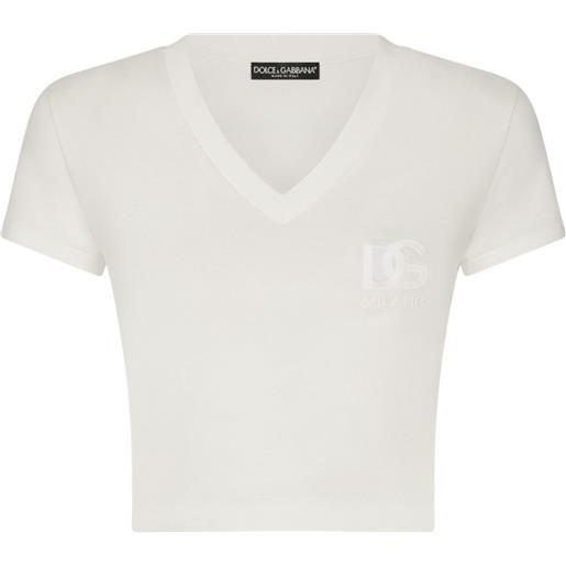 Dolce & Gabbana t-shirt con ricamo - bianco