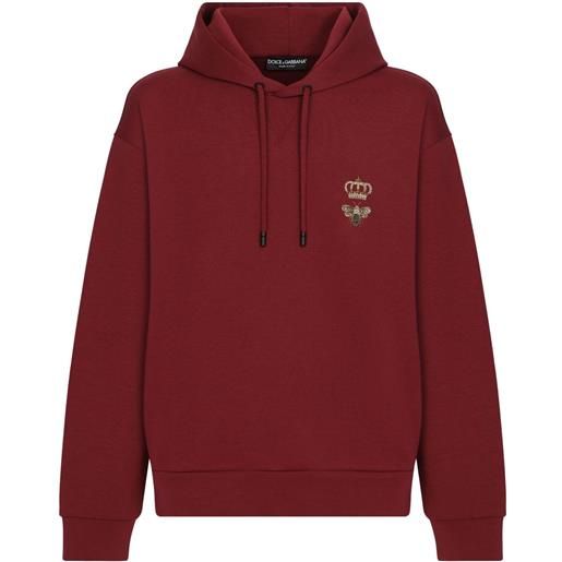 Dolce & Gabbana felpa con cappuccio - rosso