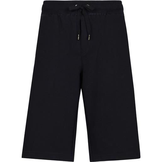 Dolce & Gabbana shorts sportivi con logo - blu