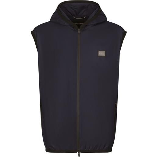 Dolce & Gabbana gilet con cappuccio - blu