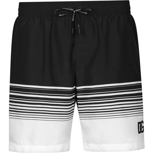 Dolce & Gabbana costume da bagno a righe - nero