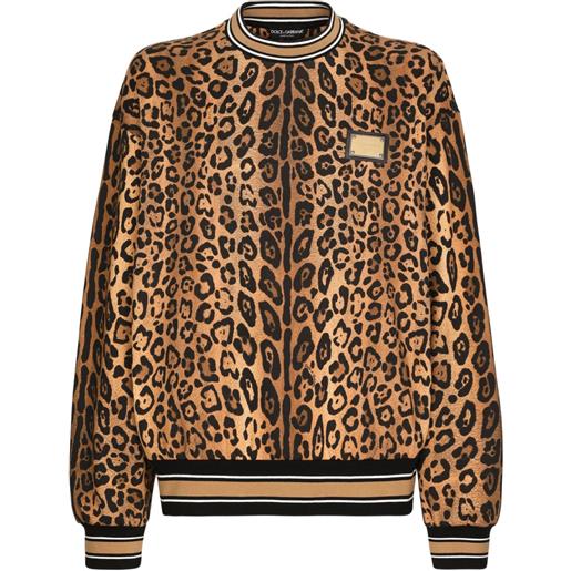 Dolce & Gabbana felpa con stampa - marrone