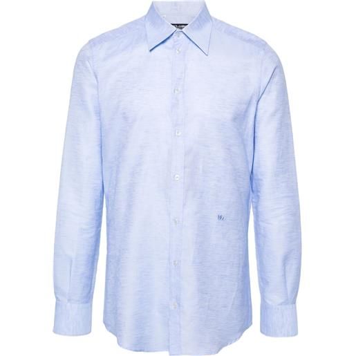 Dolce & Gabbana camicia con ricamo - blu