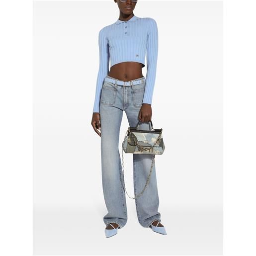 Dolce & Gabbana jeans affusolati con tasche applicate - blu