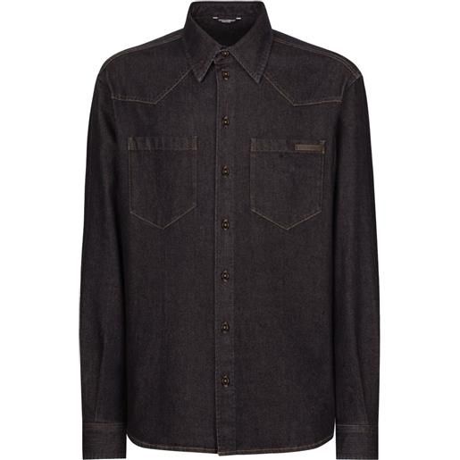Dolce & Gabbana camicia denim - nero