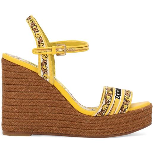 Dolce & Gabbana sandali con stampa maioliche - giallo