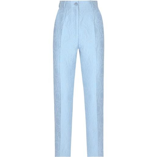 Dolce & Gabbana pantaloni sartoriali dna jacquard - blu