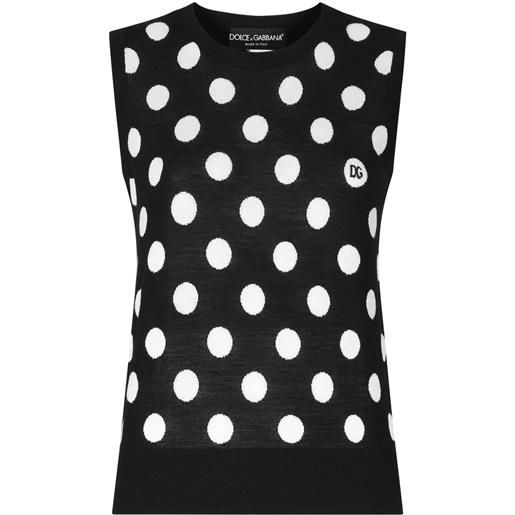 Dolce & Gabbana gilet a pois - nero