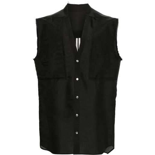 Rick Owens canotta con dettaglio cut-out - nero