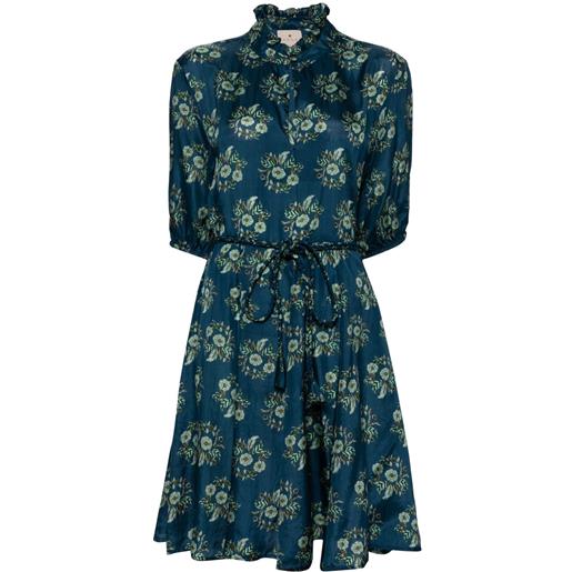 Hannah Artwear abito corto gaia a fiori - blu