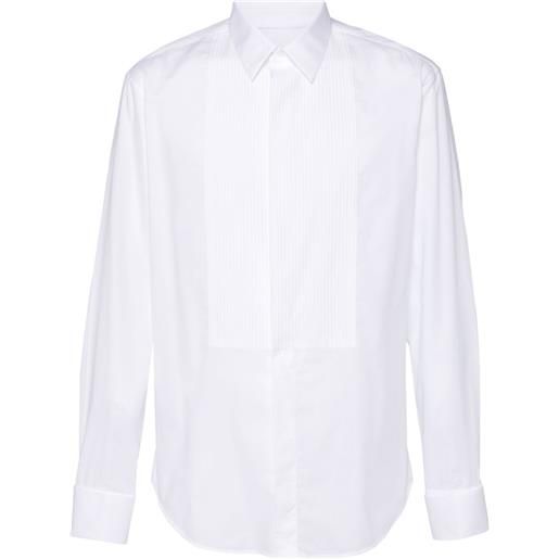 Giorgio Armani camicia plissettata - bianco