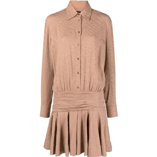 PINKO chemisier arzach con logo jacquard - toni neutri